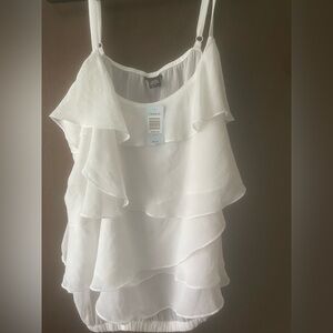 Torrid White Layered Women's Tank Top